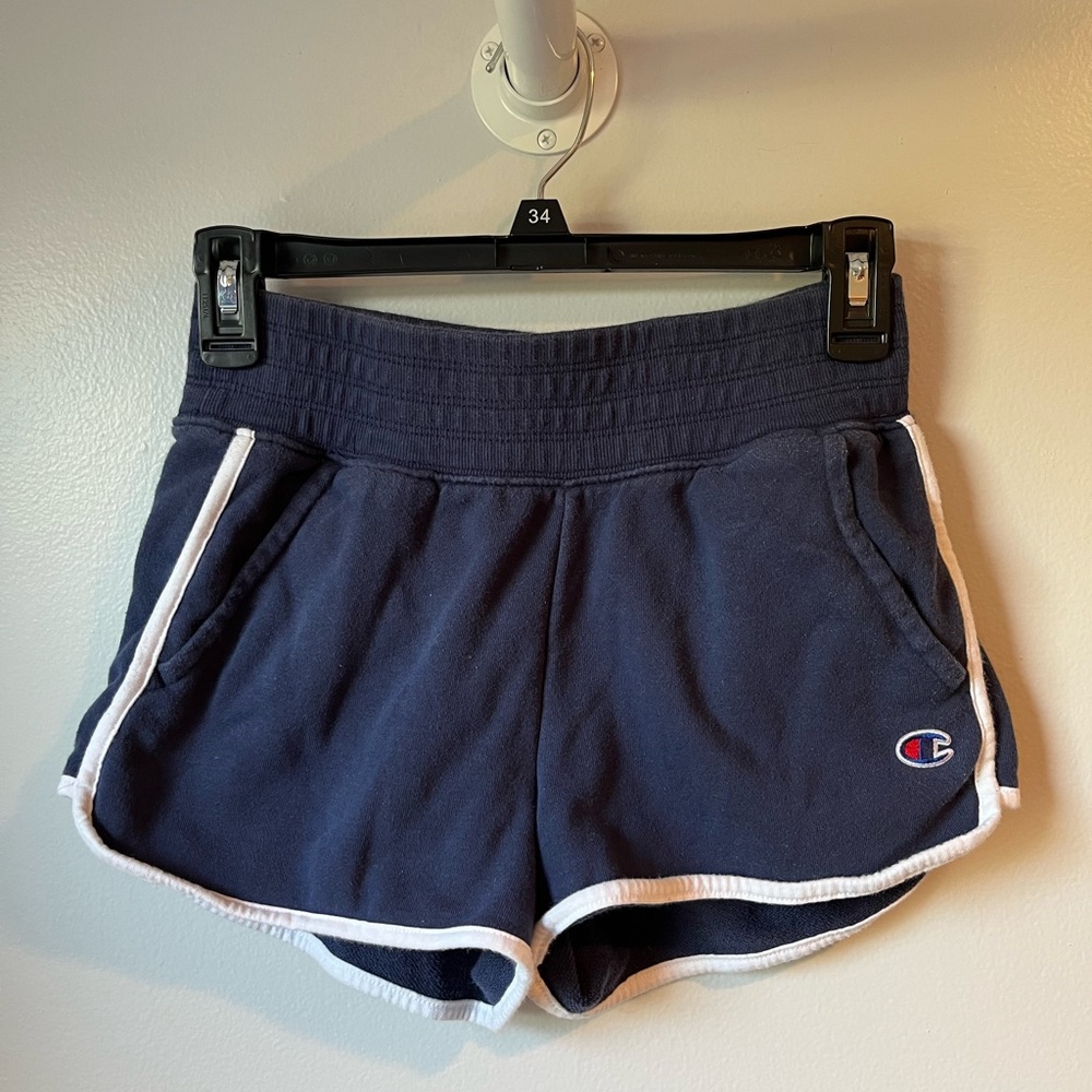 Navy Champion sweat shorts